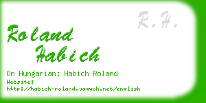 roland habich business card